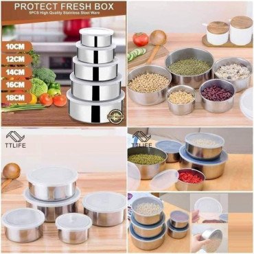 5 PIECE STEEL BOWL SET